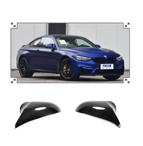 Real DRY CARBON Mirror Cover For BMW F80 M3 F82 F83 M4 2014 2015 Sticker with TUV Material Certificate for EU Buyers