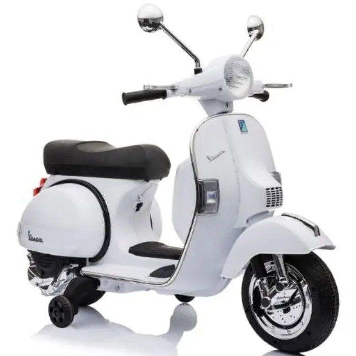 थोक बेच मुफ्त शिपिंग नई Vespa 12V पर सवारी बच्चों इलेक्ट्रिक बाइक सफेद