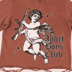 Sweats à capuche surdimensionnés vintage pour hommes avec logo personnalisé d'usine OEM Sweats à capuche délavés à l'acide pour hommes - Product Image 5