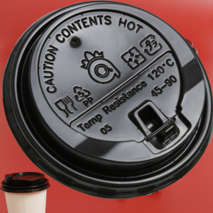 Quang Quan ฝาพลาสติก PP แบบใช้แล้วทิ้งขนาด90มม. กันการรั่วซึมซึมซึมสำหรับถ้วยกาแฟกระดาษ - Product Image 1