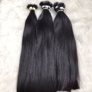 Cabello humano NANOTIP Natural liso, 100% cabello virgen crudo cabello liso vietnamita, extensión de cabello humano para mujeres negras - Product Image 3