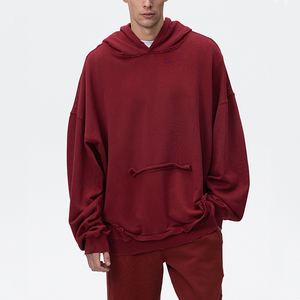 Sudadera con Capucha y Cremallera, Diseño de Empalme Lavado, Felpa Lisa, Color Negro Gris, Estilo Ninja, Gótica, Invierno, Bolsillo Sólido, Personalizable - Product Image 5