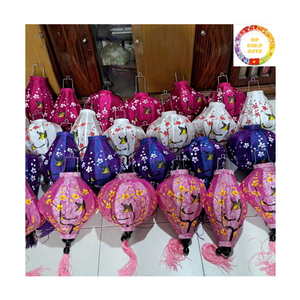 Linterna de seda con marco de bambú vietnamita hecha a mano ecológica para el hogar, jardín, restaurante y decoración de fiestas - Product Image 2