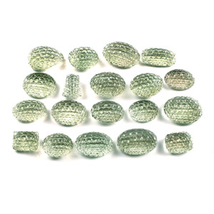 Amatista verde natural, panal tallado a mano, corte ovalado, piedras preciosas, suministros para hacer joyas, ZAHARA GEMS - Product Image 4