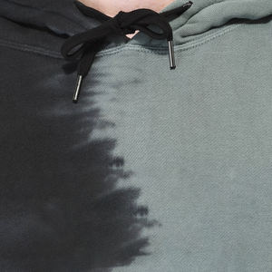 Alta calidad personalizada Chimera Split-Dye algodón pulóver Color contraste Sudadera con capucha cosida peso pesado gota hombro sudaderas con capucha - Product Image 3