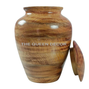 Urnes de crémation en forme de pomme en bois pour cendres Urnes en bois naturel Fournitures funéraires Urnes de crémation de style moderne - Product Image 5