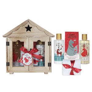 Set da Viaggio e Mini Fragranze in Legno per il Bagno, Caldi e Accoglienti per le Feste - Product Image 1