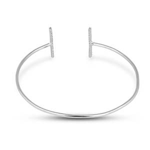 NOVAMART Fine Silverings 925 Sterling Silver Adjustable <b>Mirror</b> Talk Bracelet <b>Crystal</b> Bangle Wholesale Export - Product Image 6