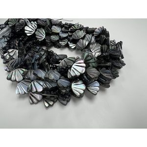 Cuentas Sueltas de Concha de Croissant Negras para la Elaboración de Joyería - Product Image 3