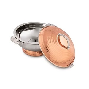 Olla caliente árabe de cobre y acero que brinda calidez a cada comida, su elegante apariencia mejora la presentación de la mesa. - Product Image 3