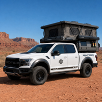 Camping-car sur camionnette 4x4, camping-car à toit relevable pour camping hors route, caravane