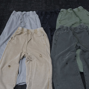 Pantaloni Sportivi da Uomo in Cotone 100% <span class=keywords><strong>Oversize</strong></span>, Stile Vintage, Pesanti, Lavati con Acido, Personalizzabili, Vendita all'Ingrosso - Product Image 4