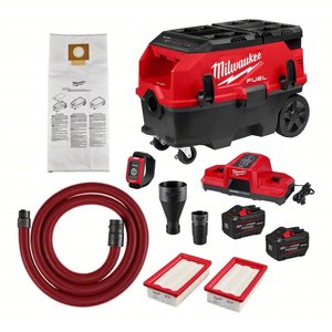 Extracteur de poussière de qualité supérieure HEPA sec/humide, réservoir de 9 gallons (1) Outil nu/(1) Chargeur/(2) Batteries - Product Image 2