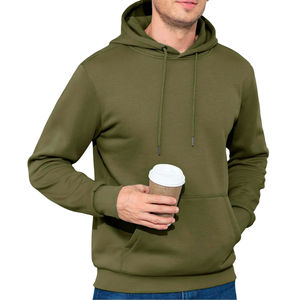 Sweat-shirt léger 380 Gsm à manches longues, couleur personnalisée, vêtements d'extérieur, design OEM, basiques, coton mélangé, sweat-shirt à capuche pour hommes - Product Image 3