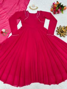 ชุด anarkali ดีไซเนอร์ที่สวยงาม-pent กับงานลูกไม้มุก - Product Image 6