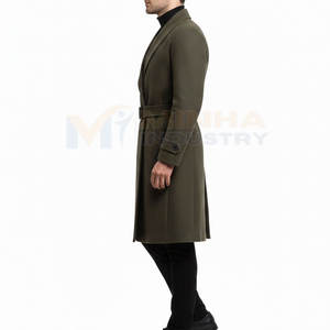 Nouveau manteau long pour homme, couleur personnalisée, mélange de polyester, vêtements d'extérieur, manteau long pour homme en vente - Product Image 4