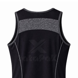 เสื้อกั๊กออกกำลังกายแบบลำลองถักระบายอากาศได้ดีสำหรับผู้ชายผ้าฝ้ายแห้งเร็ว100% สำหรับฝึกกีฬา - Product Image 4