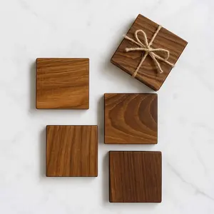 Beautiful <b>Wooden</b> <b>Coaster</b> with Rustic Look Perfect for Coffee Table Dining and Office Decor - Product Image 3