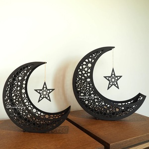 Laser Cutting Design Half Moon Shape Metal Decorative <b>Candle</b> Holder for Ramadan & Eid Mubarak <b>Gold</b> <b>Candle</b> Holder - Product Image 4