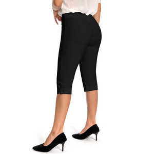 Pantalon Capri Super Extensible pour Femme, Décontracté et Habillé, à Enfiler, Coupe Crayon, Taille Naturelle, en Tissu Tissé - Product Image 2