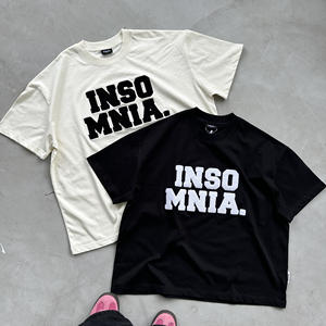 OEM ODM เสื้อยืดโอเวอร์ไซส์สำหรับผู้ชายพิมพ์ลายและปักได้ตามต้องการพร้อมทรงบ็อกซี่และทรงโอเวอร์ไซส์ - Product Image 1