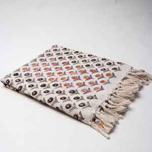 Indian Hand Block Printed Eco-Friendly Modern <b>Throw</b> <b>Blanket</b> for Sofa Couch & Home Decor - Product Image 4