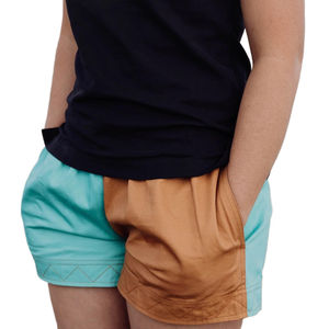 Pantalones cortos de trabajo informales de cintura media transpirables de secado rápido para hombre, Bermudas, tejido de lona, cierre de cintura elástica, servicio OEM - Product Image 1