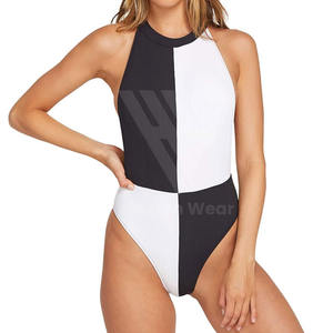 Traje de Baño de Diseño Único de Una Pieza, Transpirable, de Color Sólido, de Secado Rápido, Ropa de Calle, Trajes de Baño de Marca Privada - Product Image 4