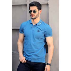 Camiseta Polo Delmont para Hombre, 100% Algodón, Diseño Sólido Básico, Transpirable, Tejido de Punto, Color Oscuro, Parches Bordados, Tallas Grandes XL 6XL - Product Image 1