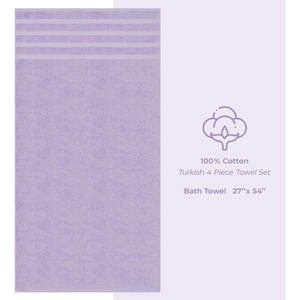 Luxury Bathroom <b>Towel</b> Set 600 GSM 100% Cotton Extra Thick & Absorbent Turkish <b>Towels</b> <b>Lilac</b> Soft Luxury Bathroom <b>Towel</b> Set - Product Image 4