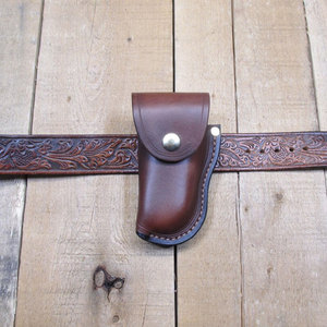Étui en cuir marron fait main de haute qualité, durable, pour port dissimulé, avec clip en acier, options personnalisées - Product Image 1