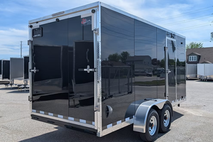 2026 7x16 Steel Enclosed Cargo <b>Trailer</b> 7000 GVWR Tandem Axle Utility <b>Trailer</b> V-Nose Ramp Door Equipment Cargo for sale - Product Image 3