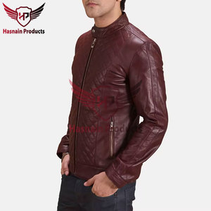 Veste en cuir marron vintage pour homme Qualité supérieure Vêtements d'extérieur d'hiver de style classique Prix - Product Image 3