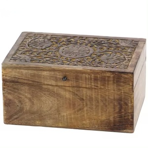 Eco-Friendly <b>Wooden</b> Heart <b>Box</b> for Gift & Jewelry <b>Storage</b> with 3D Hand Carving-Soft Interior for Delicate Items Tabletop Display - Product Image 3
