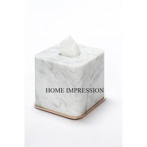 Vente chaude Personnalisable Blanc Marbre Conteneur Boîte À Mouchoirs Peu Cher Laque Finition Taille Spécifique Porte-Mouchoirs Boîte Fournisseur - Product Image 1
