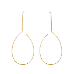 CUCOCUCA YXQ E378 Orecchini a perno/goccia alla moda in acciaio inossidabile placcato oro per uso quotidiano, design lineare elegante e pulito - Product Image 1