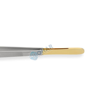 Potts-Smith Forceps - Straight 1,4mm con puntas de inserción TC, mango plano, acero inoxidable, 6,25 ''(16cm) Fórceps de vendaje - Product Image 6