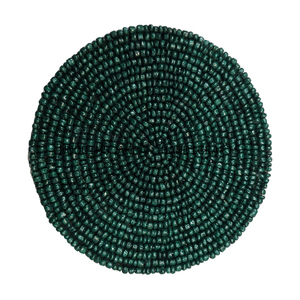 Handmade Beaded <b>Placemats</b> <b>Set</b> of 3 Round Shape Custom Table Decor, Crafted in India - Product Image 3