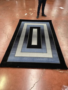 Tapis Adiva turc en polyester shaggy, tissé jacquard, fabriqué à la machine, à poils longs, rembourré, réversible, lavable, antidérapant, antimicrobien - Product Image 4