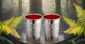 Gobelet en cuivre de luxe moderne gobelet en verre à eau jetable écologique cuivre en acier pour les prestations de santé - Product Image 3