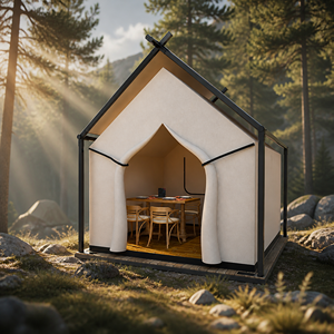 Tente de Luxe à Cadre en Acier pour Camping en Plein Air, Double Couche, Tissu Oxford Toutes Saisons, Auvent 300x300cm, Imperméable (plus de 3000mm), pour <span class=keywords><strong>Caf</strong></span>é - Product Image 3