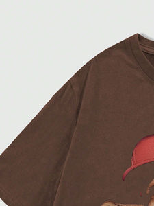 Tendance Vintage T-shirt lavé à l'acide pour hommes 100% coton doux imprimé numérique au Pakistan - Product Image 3