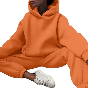 Survêtement d'hiver pour femmes Automne Hiver Coton épais 2 pièces Pantalon de survêtement et sweat à capuche Ensemble de jogging ample pour femmes 2026 - Product Image 4