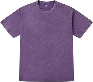 100% coton lavage à l'acide t-shirts confortable nouveau Design séchage rapide lavage à l'acide t-shirts nouveau Design hommes lavé à l'acide t-shirt plaine - Product Image 2