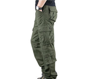 2024 été nouveaux pantalons de travail pour hommes pantalons décontractés de poche à cordon européens et américains - Product Image 1