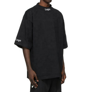 T-shirt unisexe 2025, nouveau, 100% coton, uni, logo personnalisé, impression sérigraphique, noir, OEM ODM, longueur standard, écologique, séchage rapide - Product Image 3