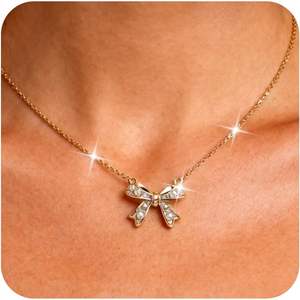 Collana da donna Sonateomber con catena placcata in oro e pendente geometrico con strass per il Ringraziamento e Natale - Product Image 5