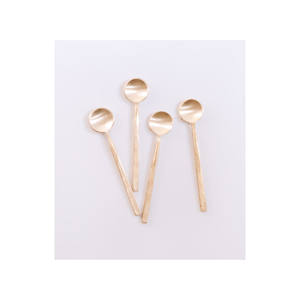 Cuchara de Café de Latón con Recubrimiento de Esmalte Blanco para Hotel a un Precio Razonable, Cuchara Dorada para el Hogar - Product Image 4