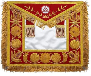 Delantal Masónico Personalizado de Past Master |   Hilo de Oro y Plata para Bordado |   Fabricante Profesional de Insignias de Pakistán - Product Image 1