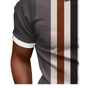 Chemise pour homme à manches courtes, coupe ajustée, anti-froissement, 100% coton, tissu tricoté, imprimé par transfert thermique, poche, motif uni, conception OEM - Product Image 2